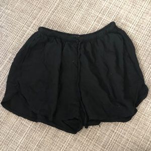 black shorts